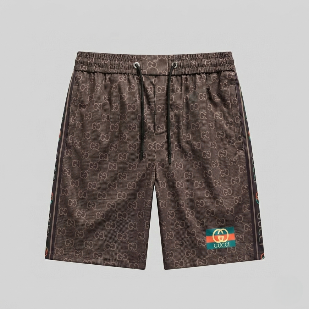 Costume da Bagno Stampa Monogram Marrone Scuro