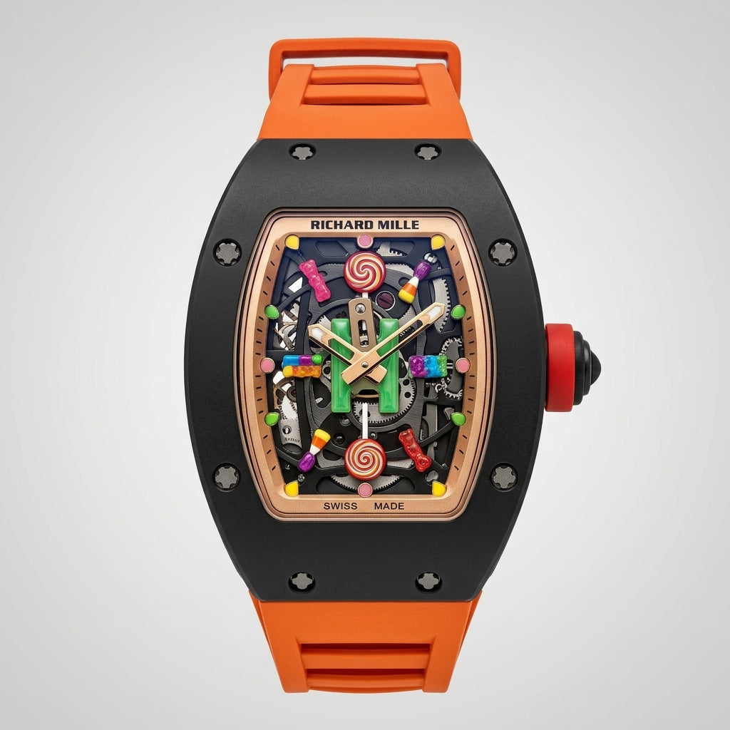RM Ceramic Case with Orange Strap