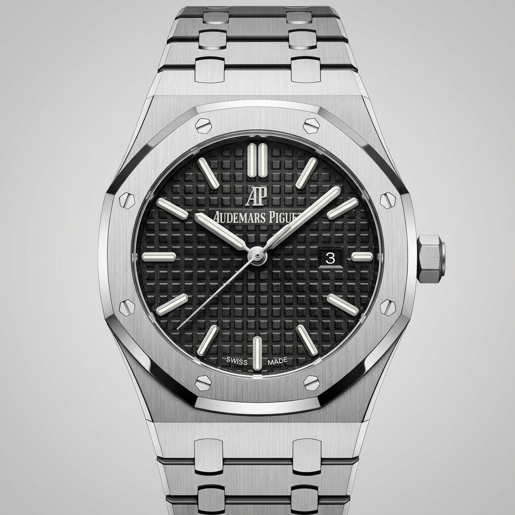 AP Royal Oak Automatic Black Dial and Steel Bracelet