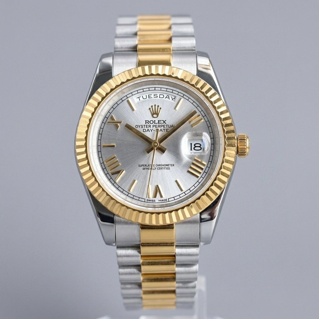 Day-Date Two-Tone Steel & Yellow Gold Color – Silver Dial