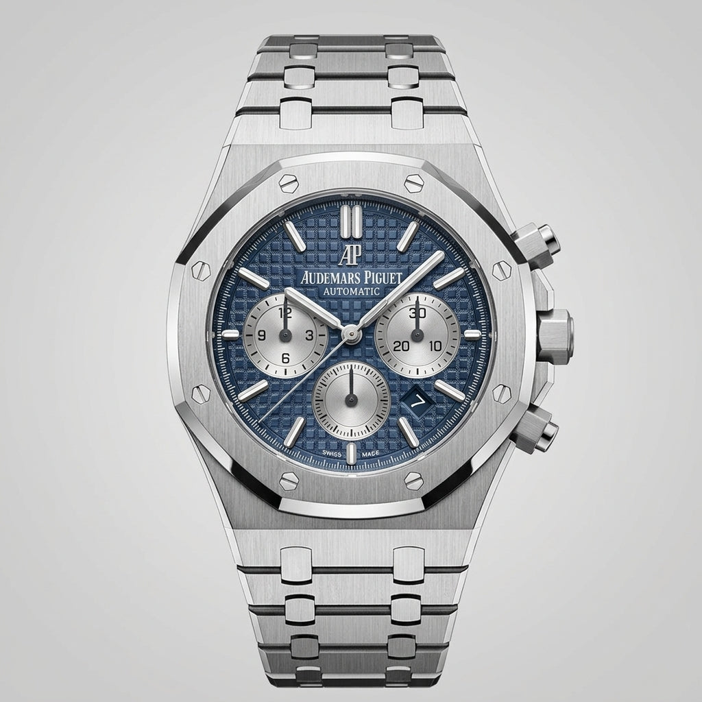 AP Royal Oak Chronograph Blue Dial Steel and Integrated Steel Bracelet