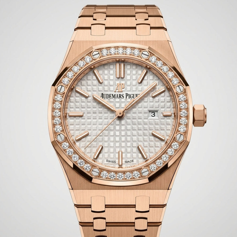 AP Royal Oak Rose Gold Diamond Bezel