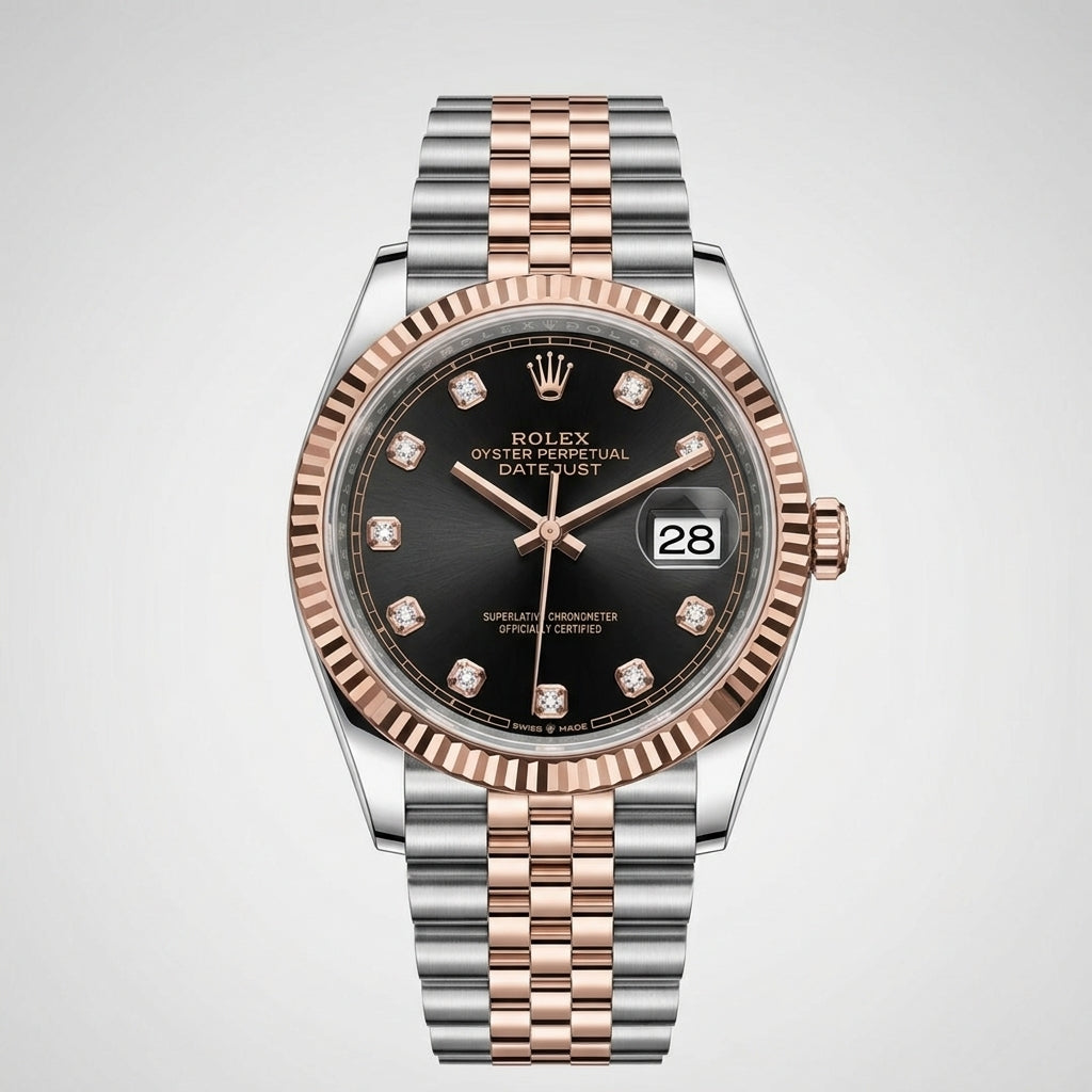 Datejust Two-Tone Steel & Everose Gold Color – Black Dial