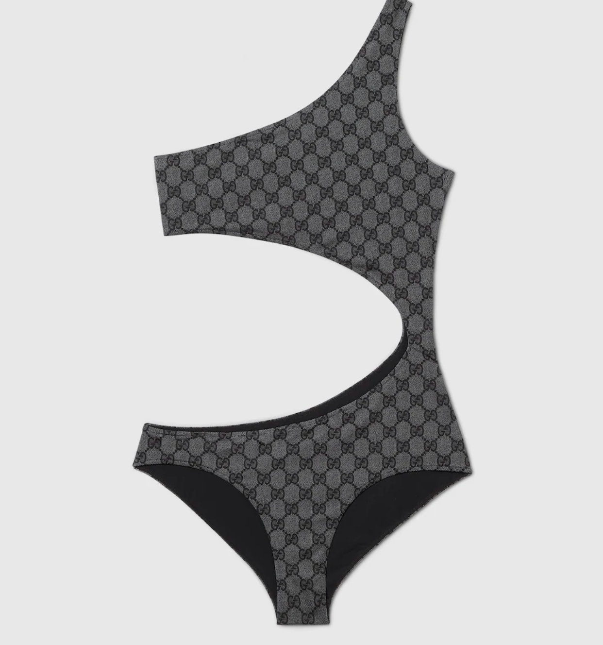 Costume da bagno in jersey stretch con stampa GG nero