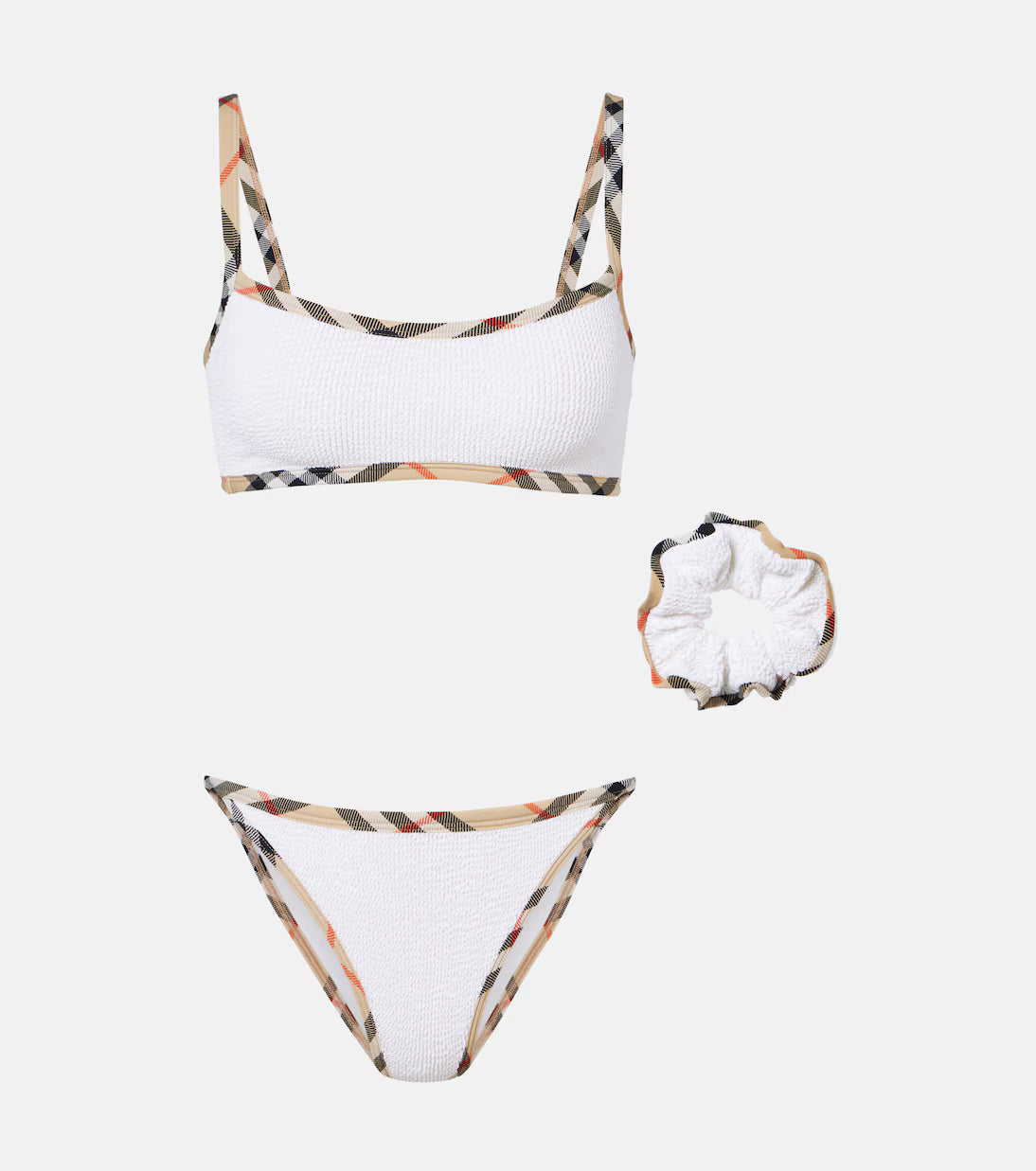 Bikini Set x Hunza G Tyler BRB Check Bianco