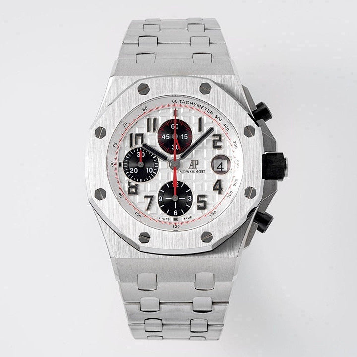 AP Royal Oak Offshore Chronograph White Dial Steel