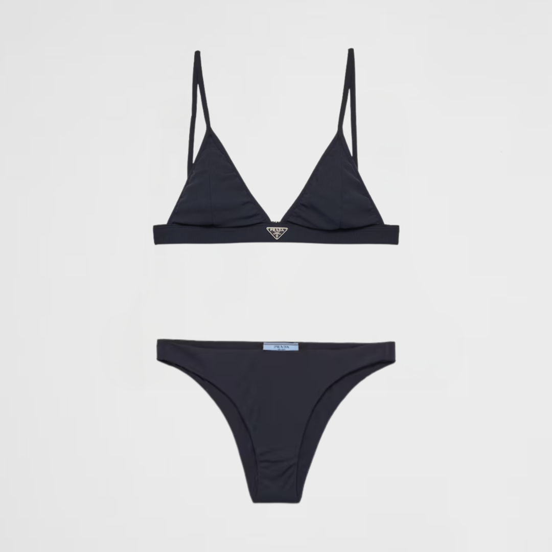 Bikini set a costine nero