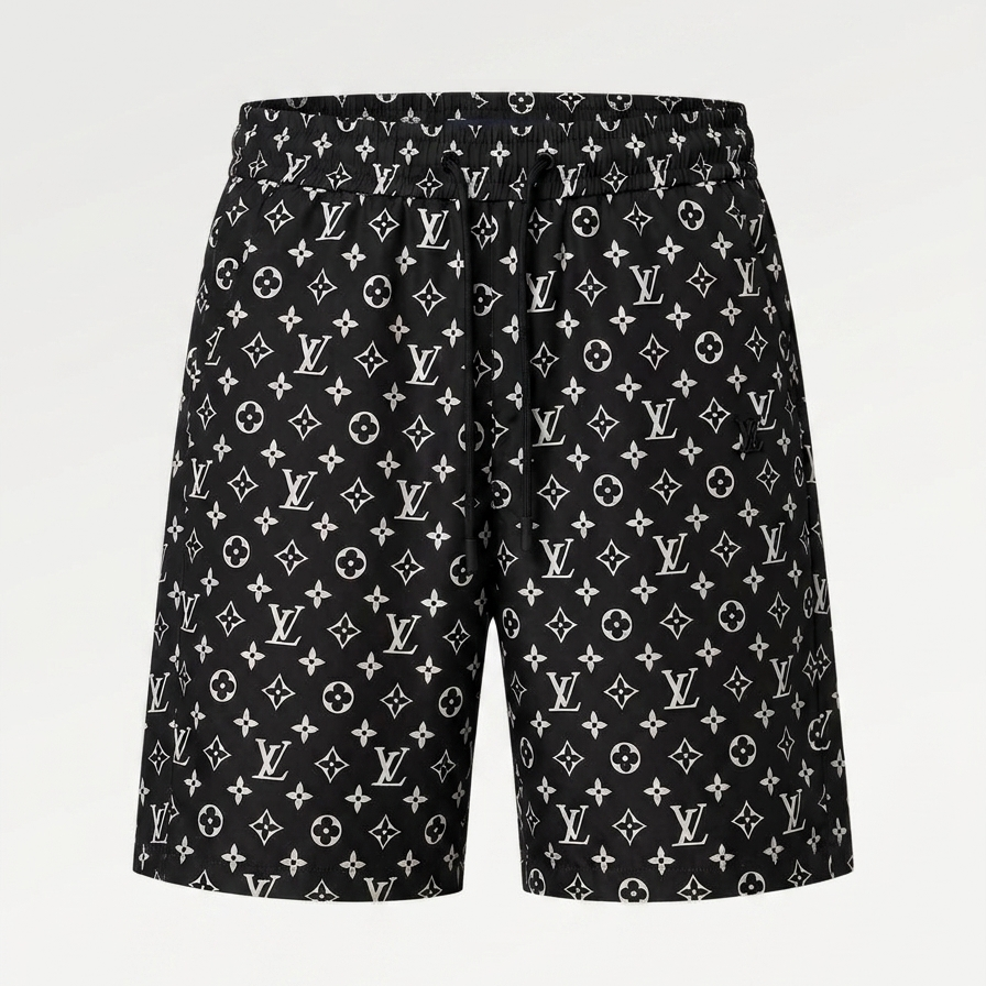 Black Chalk Outline Monogram Swimsuit