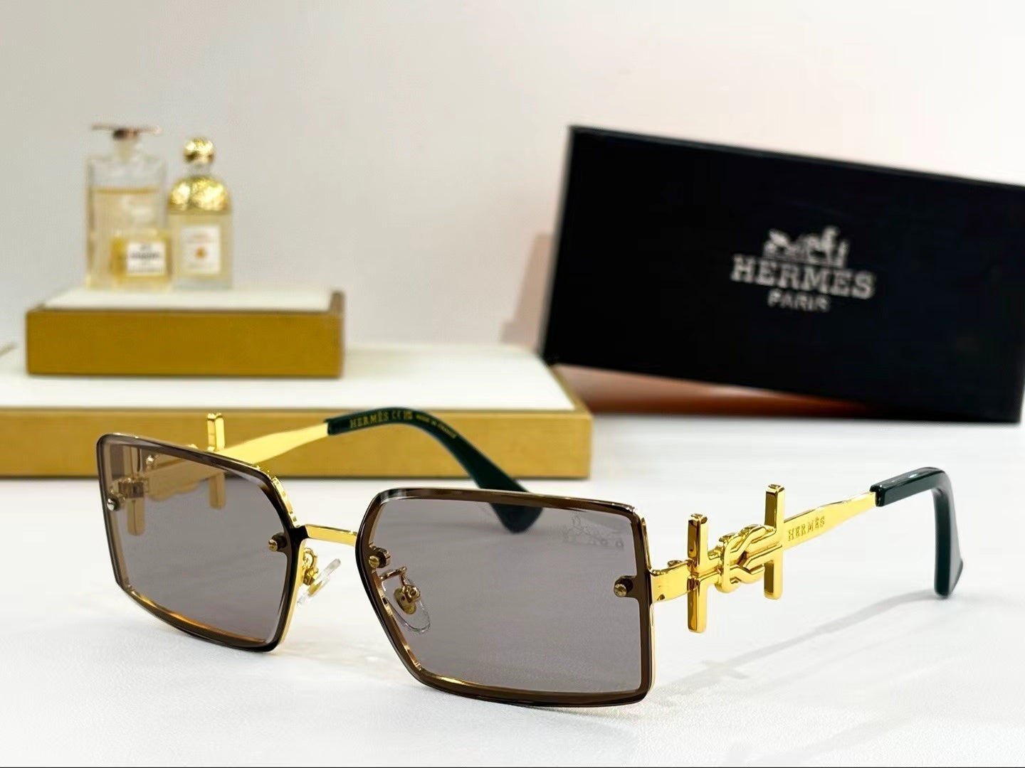 Sonnenbrille 9716 Braun/Gold