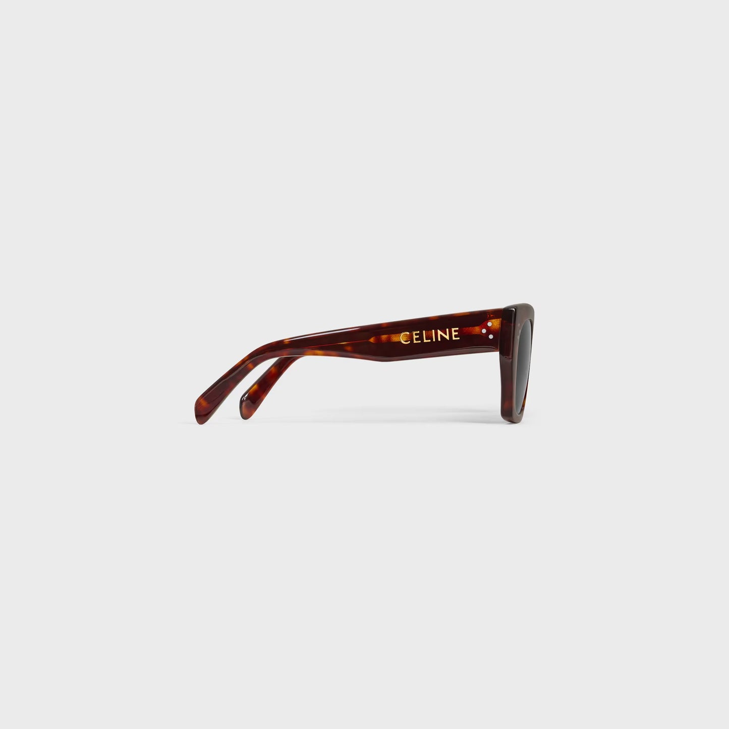 Occhiali da sole cat-eye S342 in acetato avana rosso donna