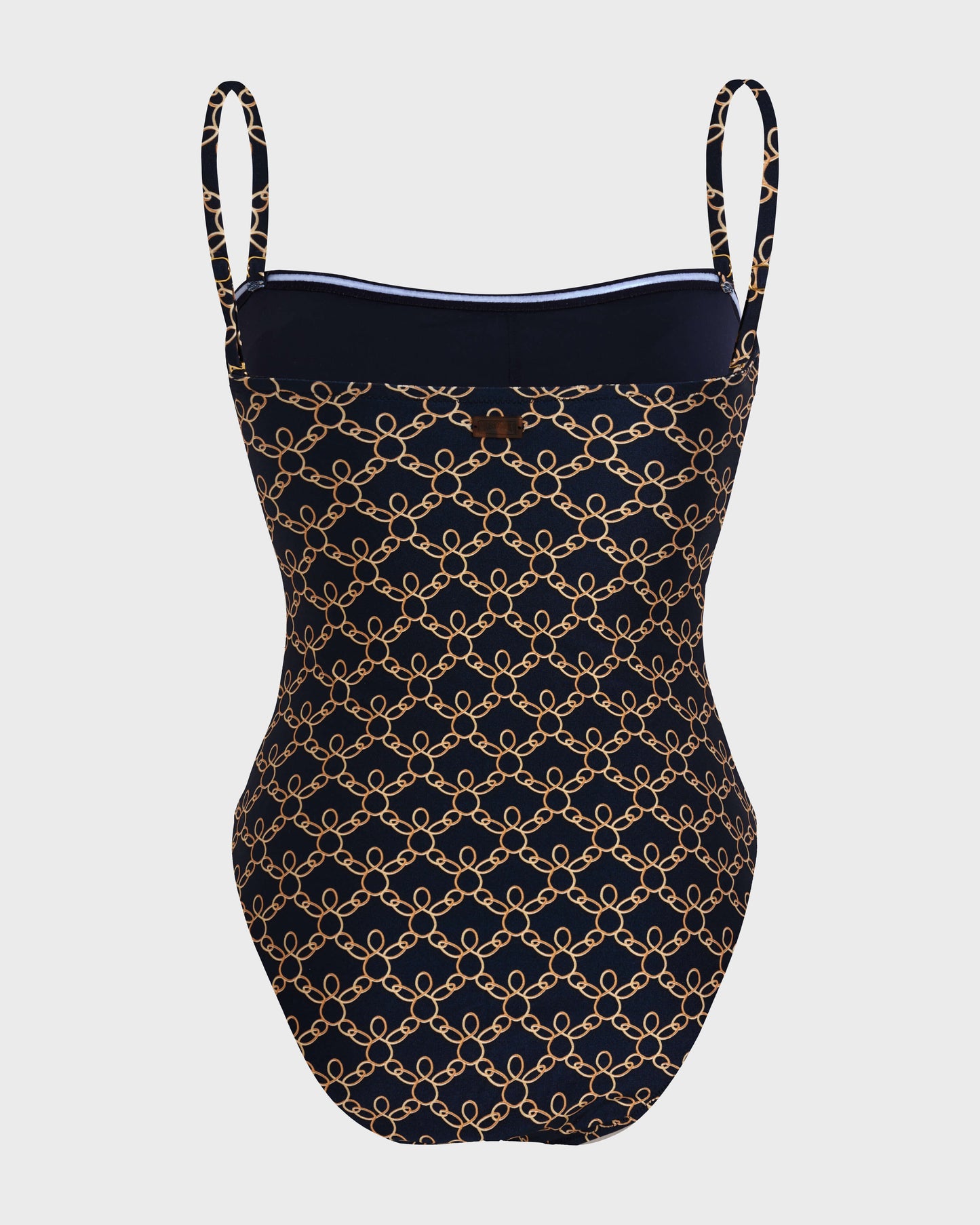 Costume intero donna con corpetto Turtles Chain blu marine