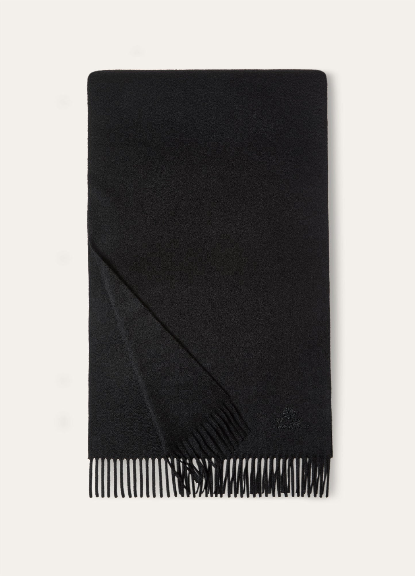 Large Plain Scarf Black