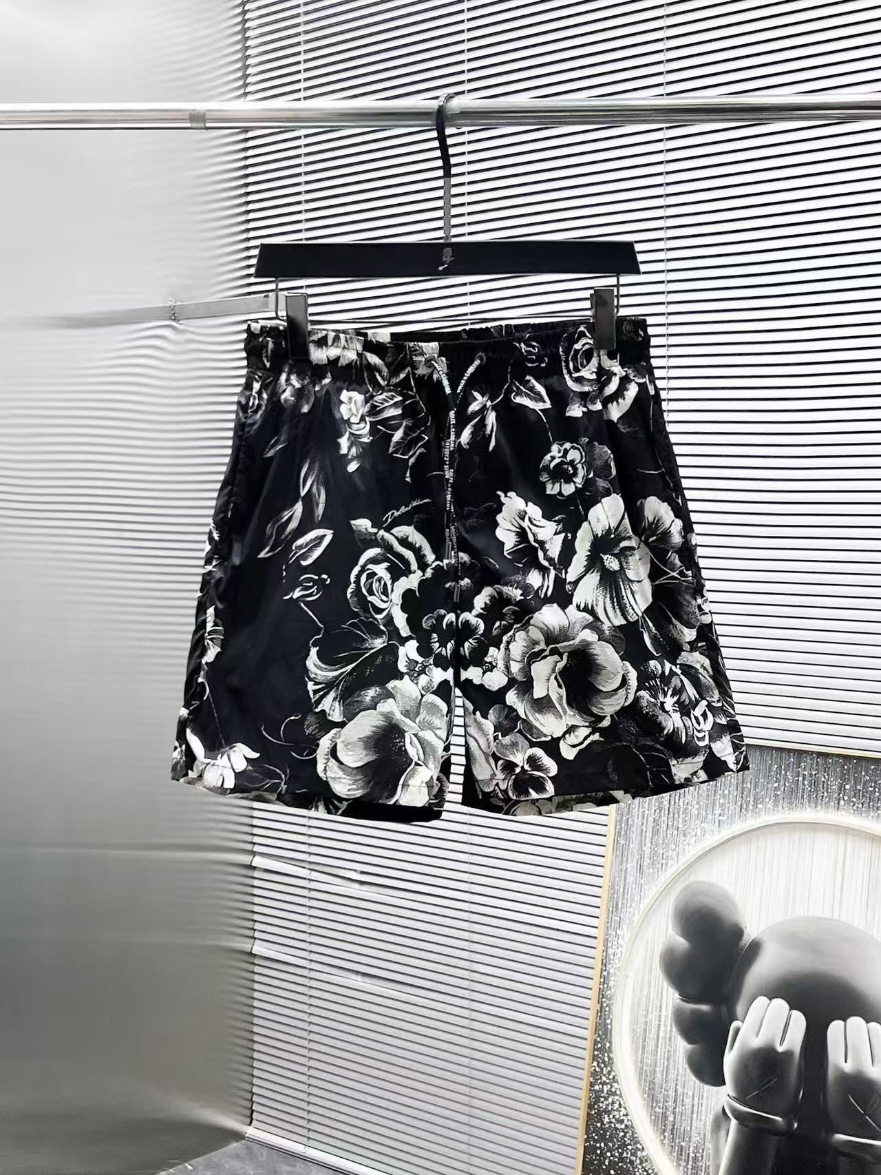 Costume da bagno Stampa Floreale Bianco e Nero
