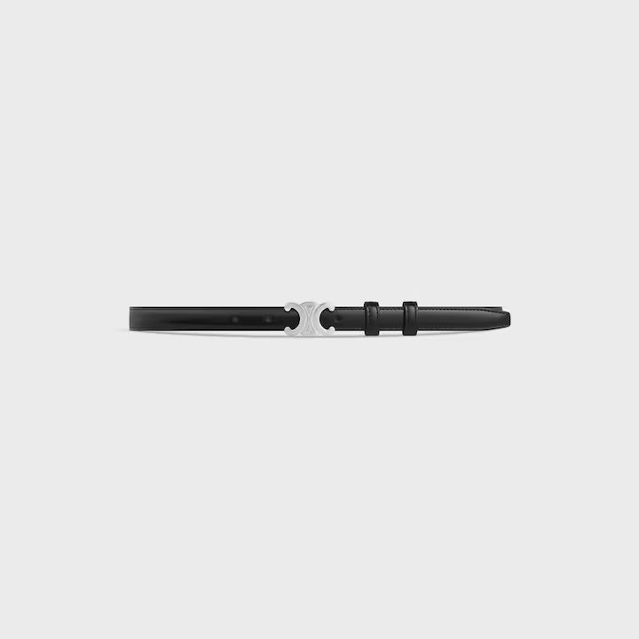 Cintura Triomphe da 18 MM in pelle Taurillon Nero donna