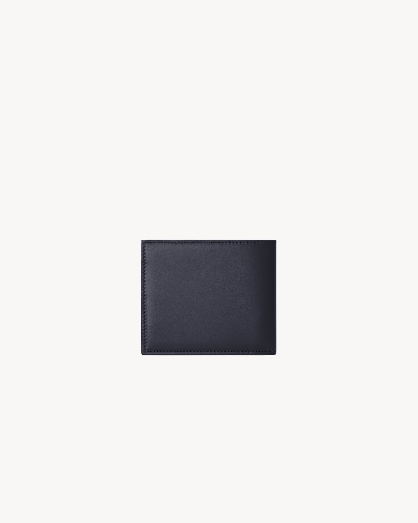 East/West wallet in smooth blue leather