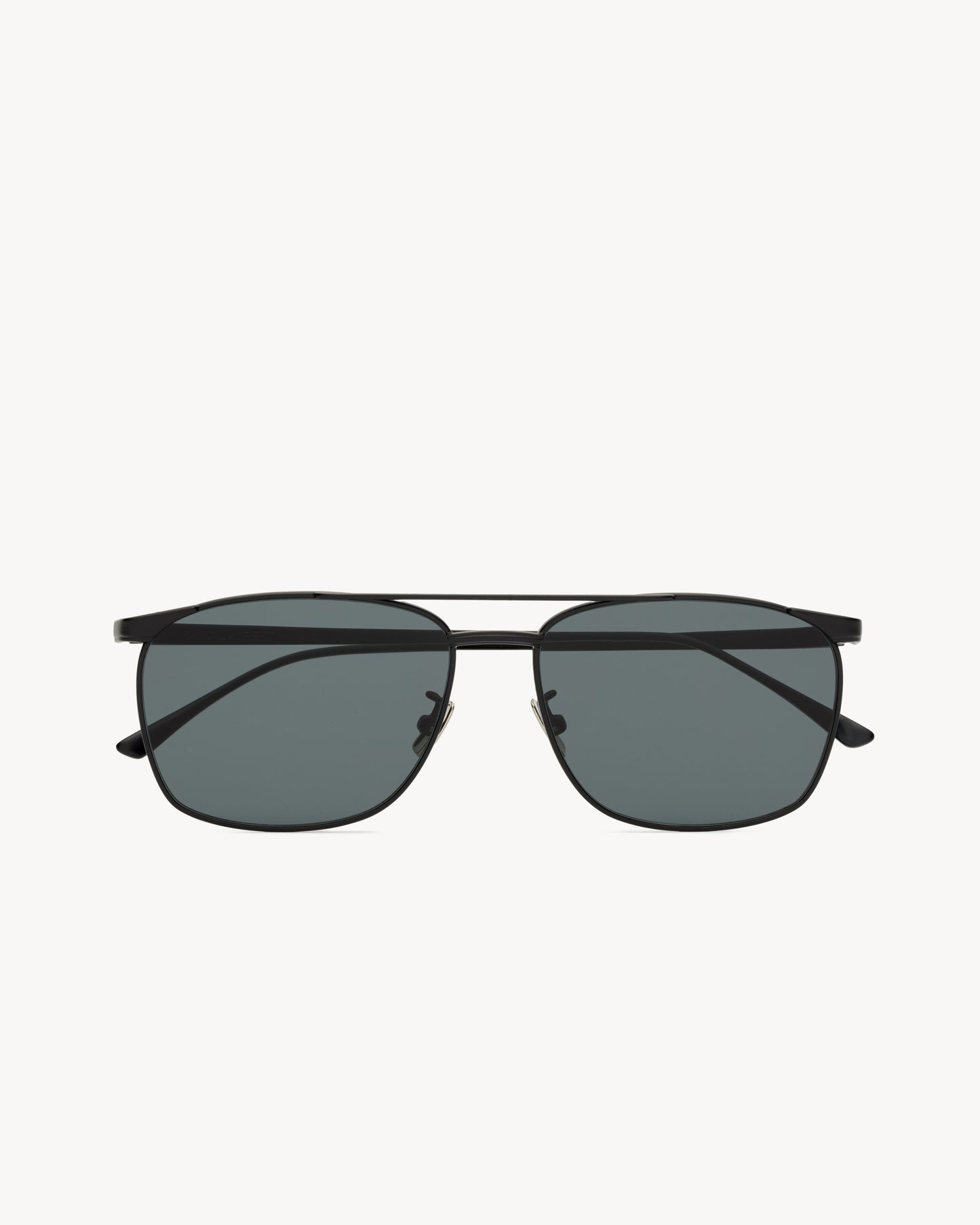 Men's square sunglasses with black metal frame