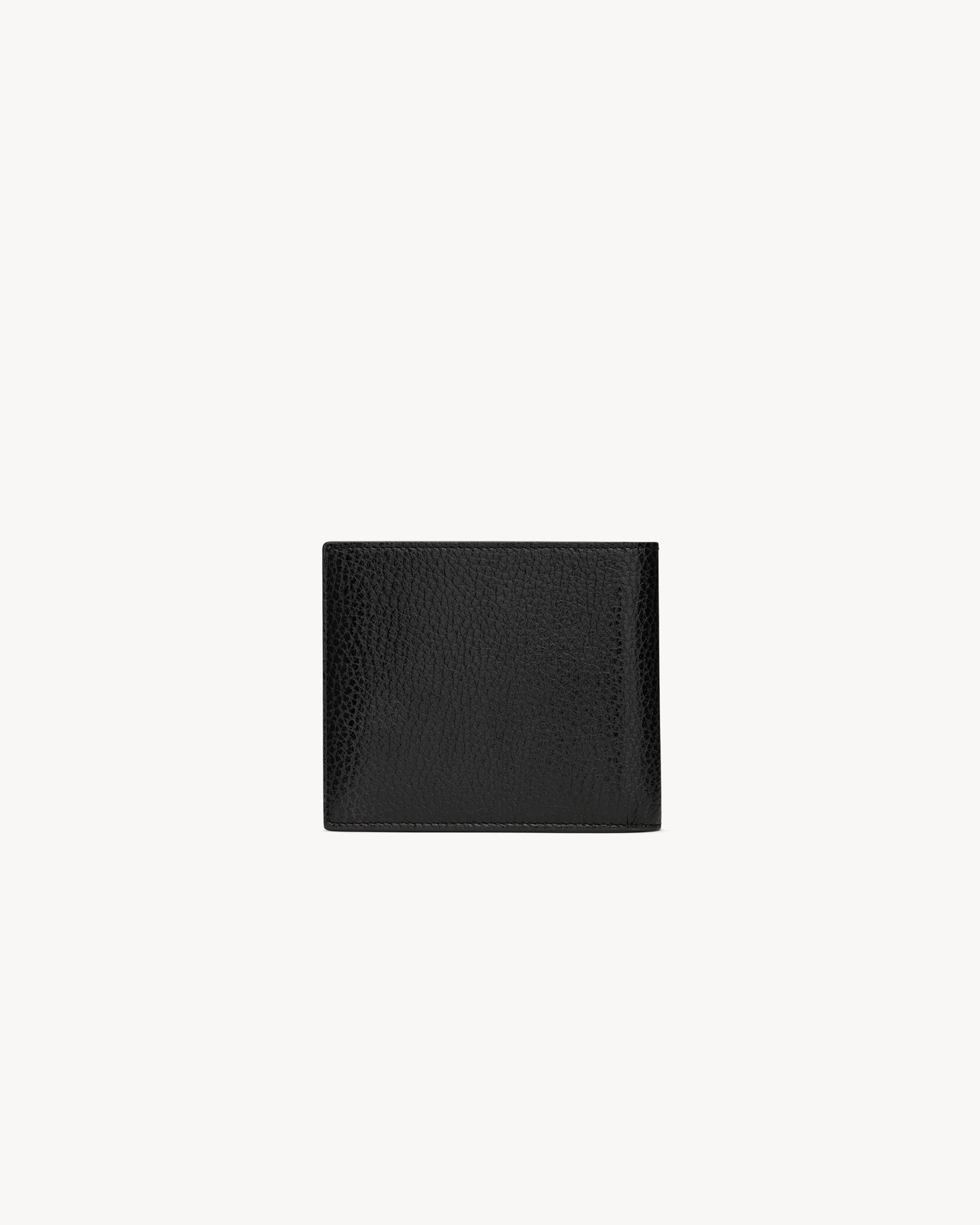 TINY CASSANDRE EAST/WEST Wallet in black grained leather