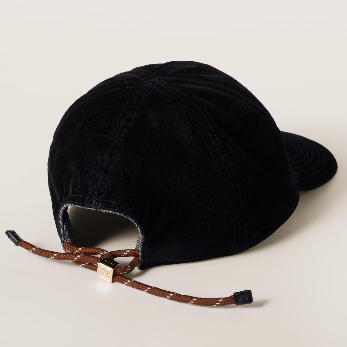 Black/Tobacco Velvet Baseball Cap