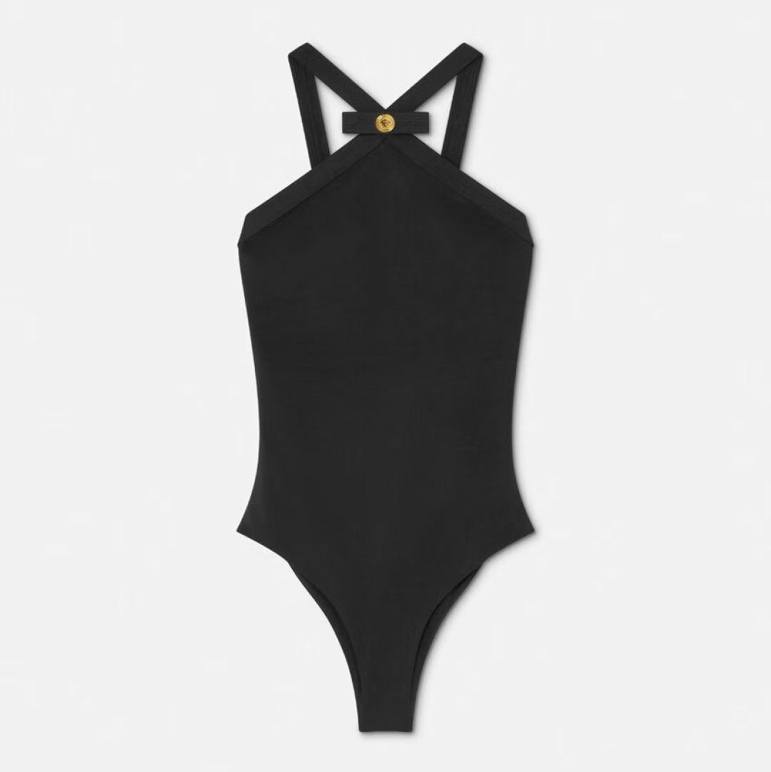 Costume da Bagno Intero Halter Medusa Nero