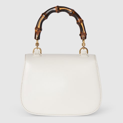 White leather GG Bamboo 1947 mini bag