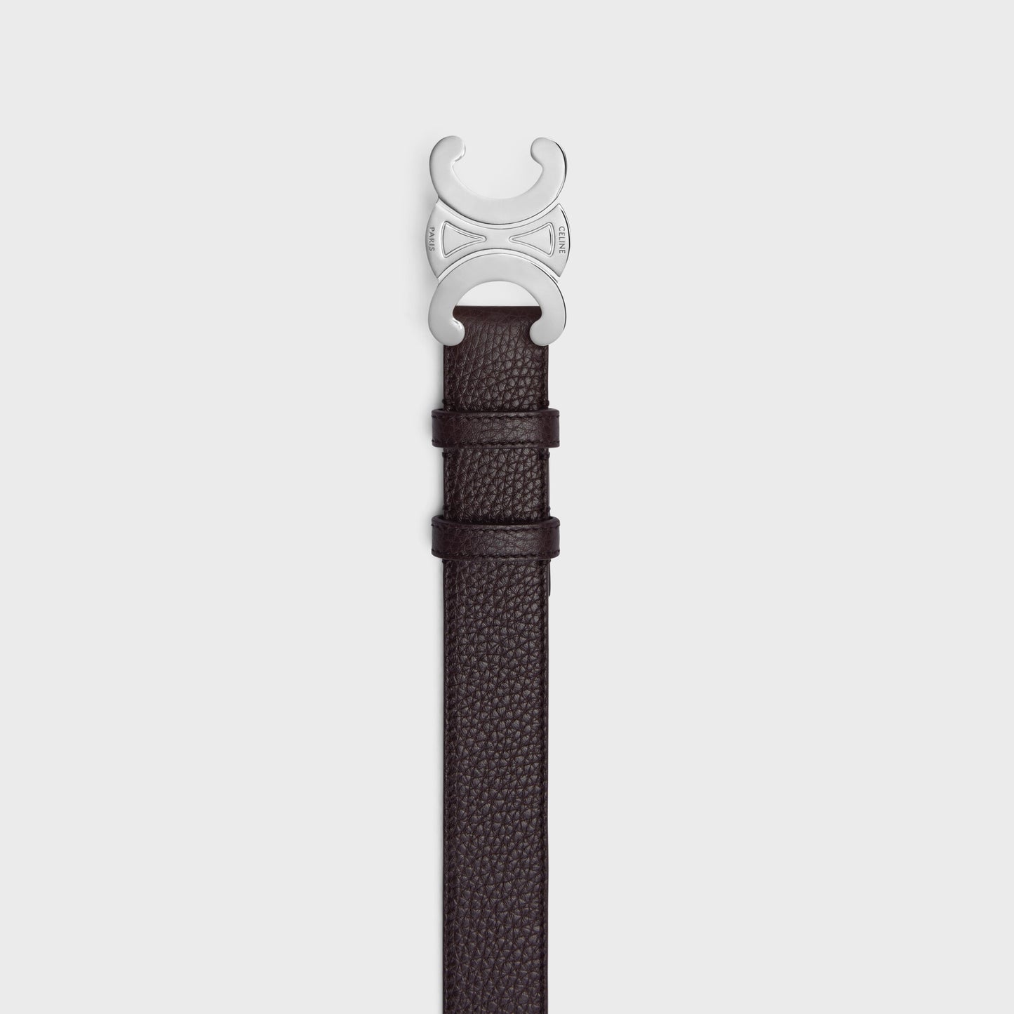 Cintura Triomphe 30 mm in pelle di vitello granata espresso uomo