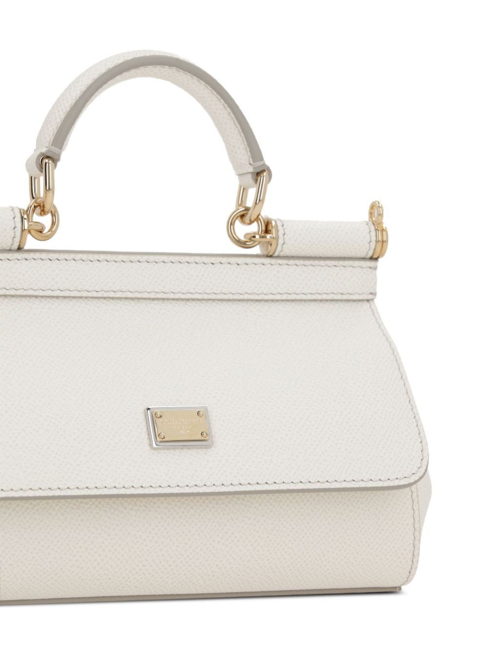 White leather Sicily bag