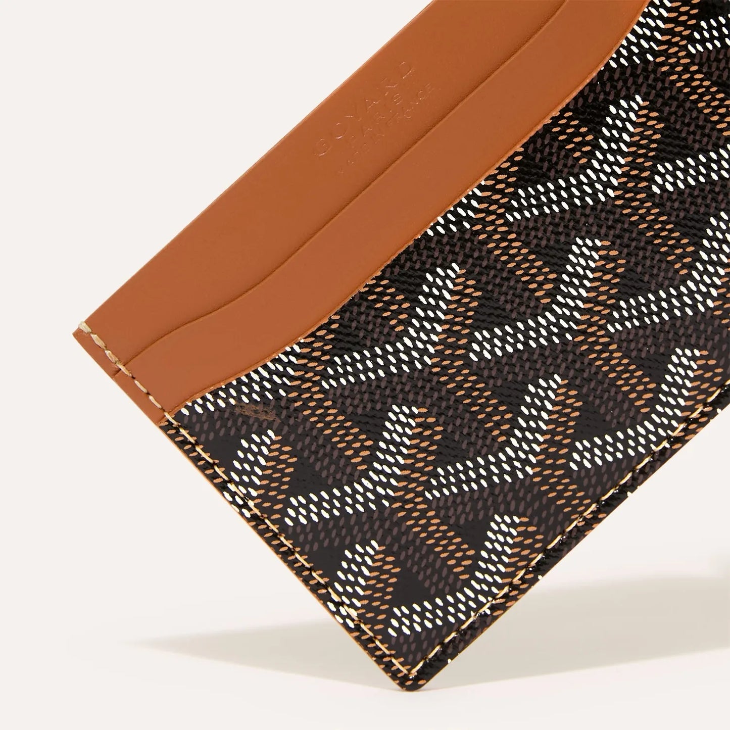 Saint-Sulpice Card Wallet Black & Tan