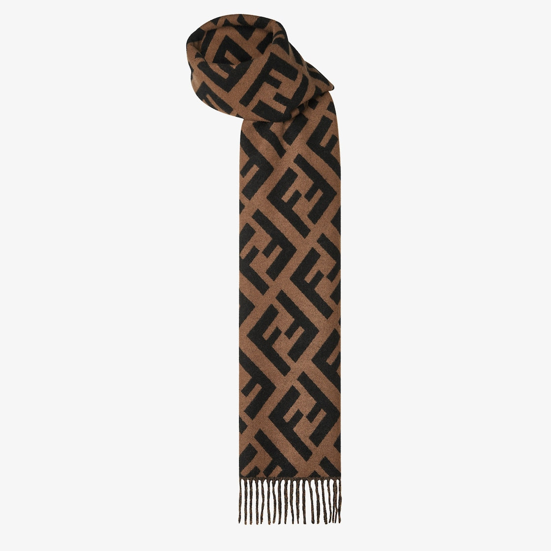 Women's brown cashmere scarf