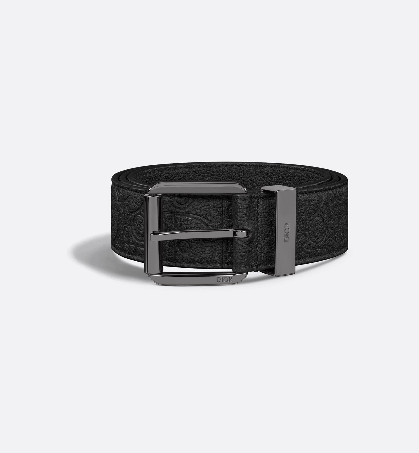 Men's Gravity black leather belt 35mm