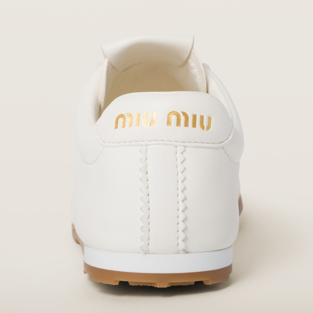 Ivory Nappa Leather Plume Sneakers