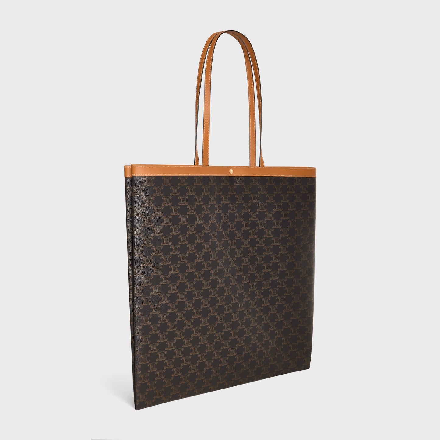 SHOPPER PIATTA GRANDE IN TESSUTO TRIOMPHE MIELE