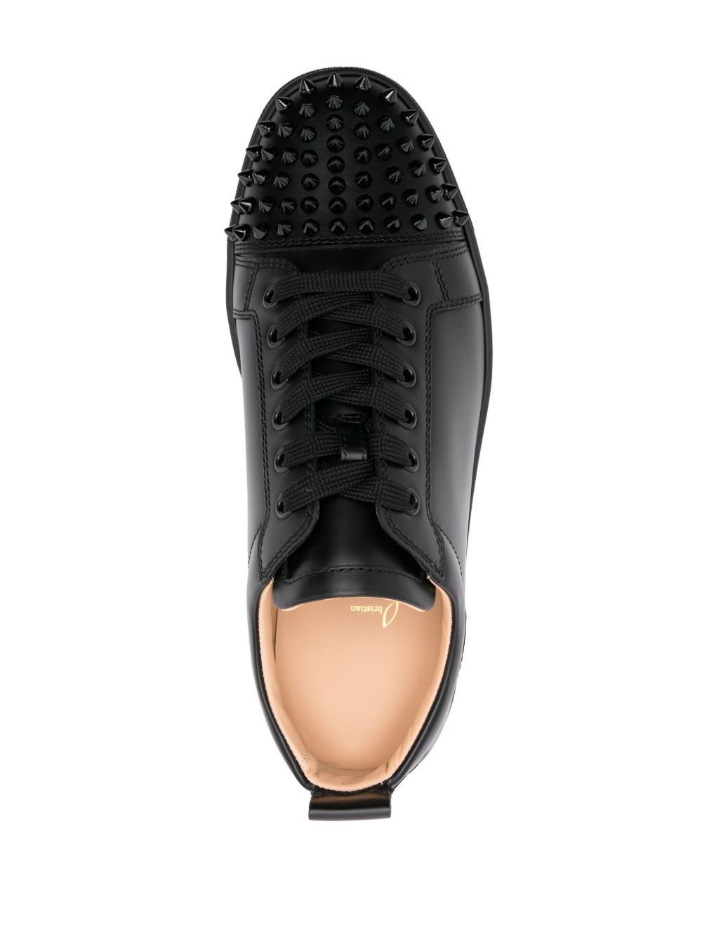 Junior Spikes leather sneakers in black
