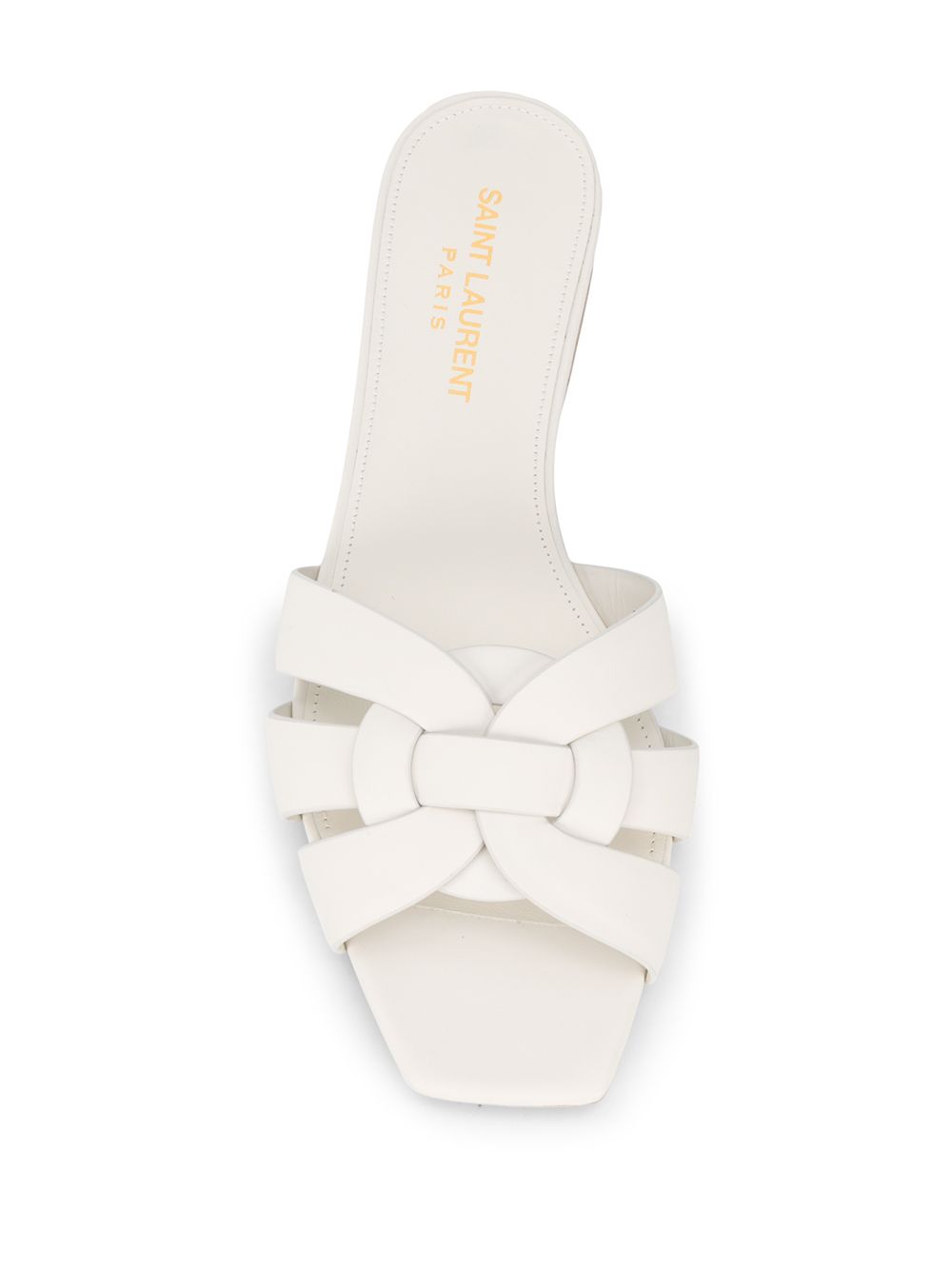 White calfskin Tribute sandals