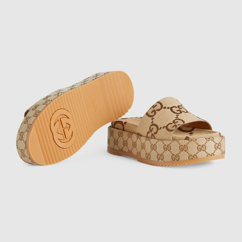 Women's platform slider sandal
