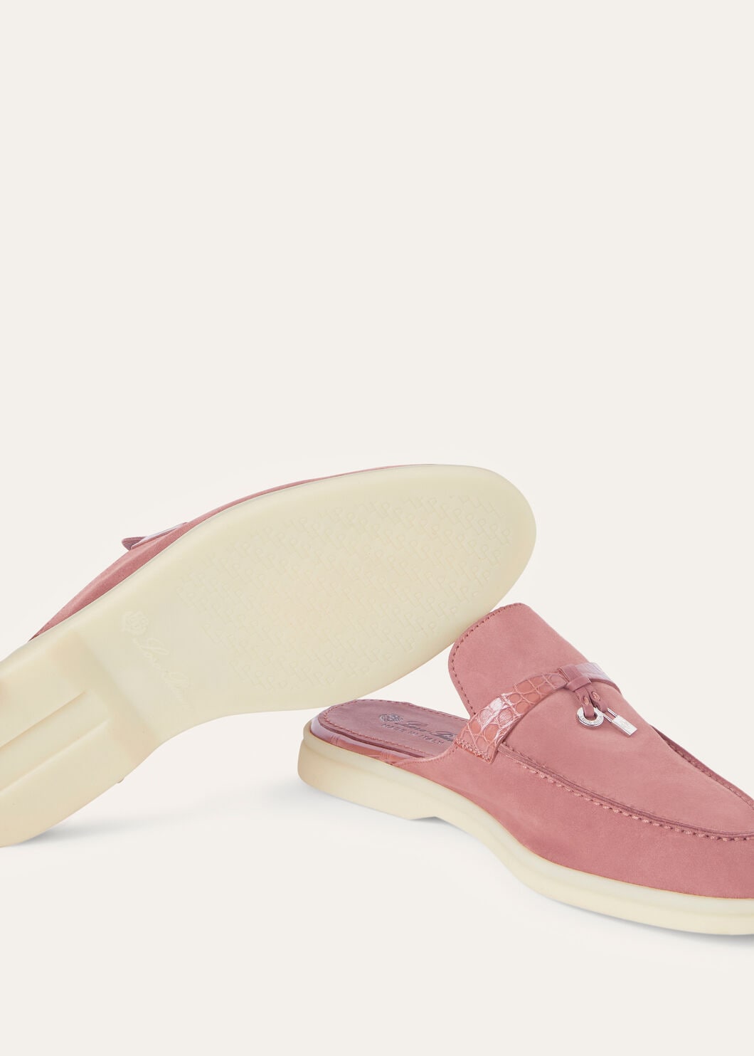 Babouche Charms Walk in pelle scamosciata rosa