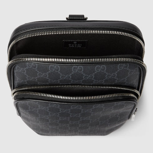 Borsa a tracolla GG nero misura piccola tessuto GG Supreme nero