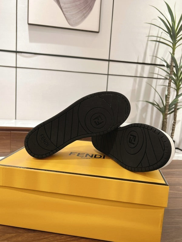 Black leather Match sneakers with white leather details