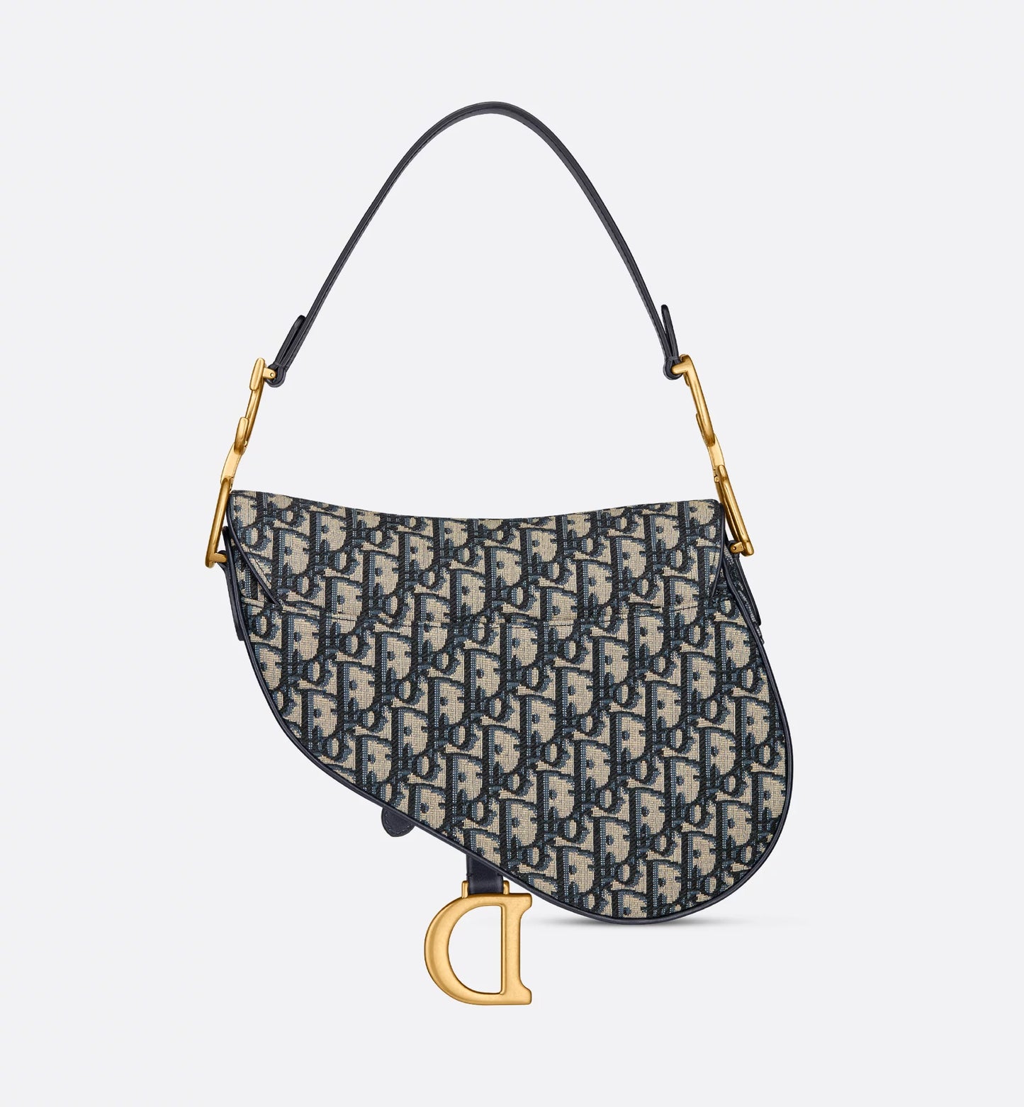 Saddle Bag Jacquard Dior Oblique blu