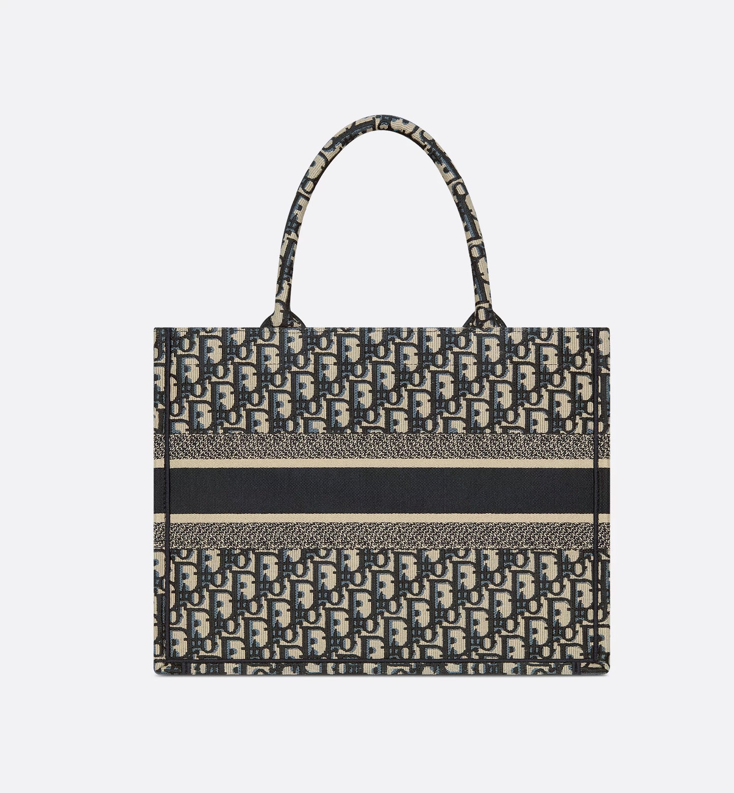 Book Tote Oblique écru e blu