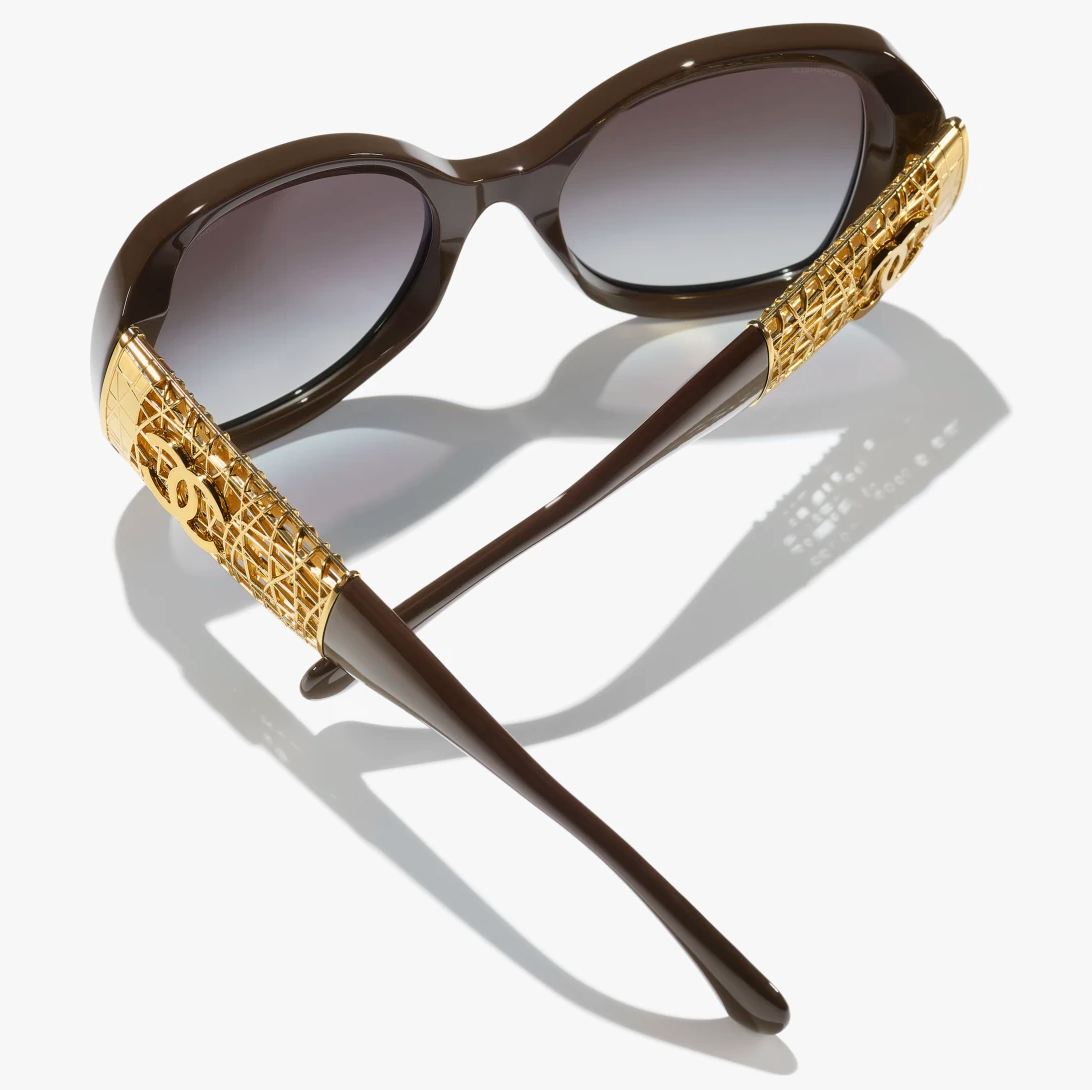 Dunkeltaupe Schmetterlingssonnenbrille