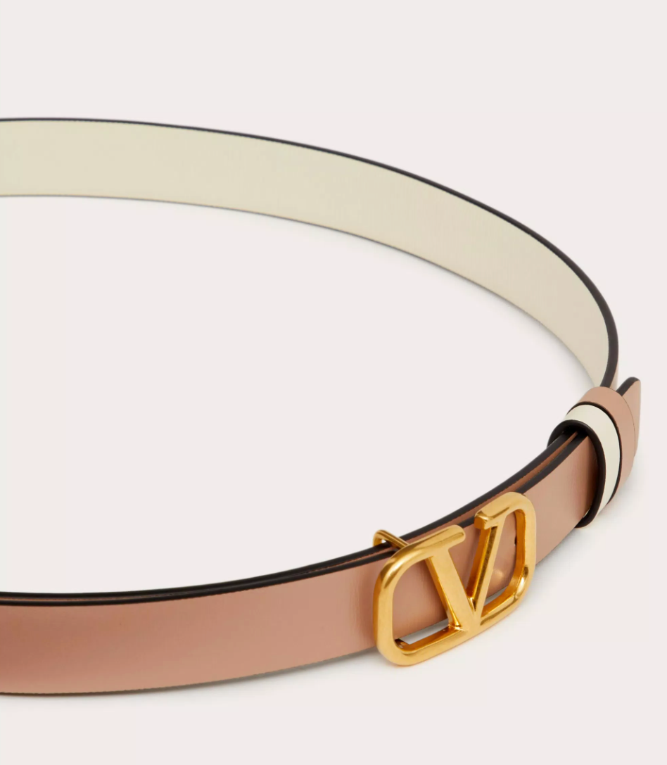 Cintura Reversibile Vlogo Signature In Vitello Lucido 20 Mm