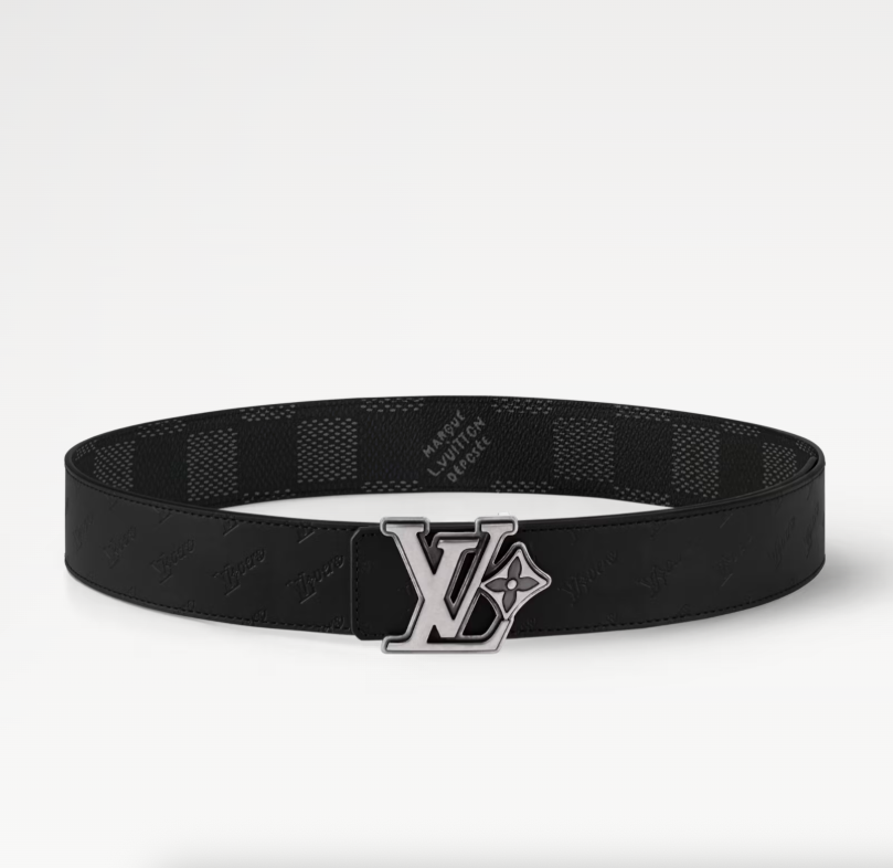 Cintura Flower 40 mm reversibile Grigio Grafite Uomo