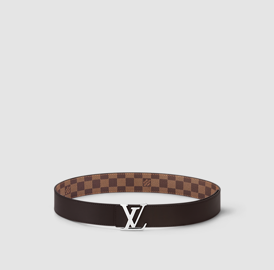 Cintura Initiales 40 mm reversibile Marrone Uomo