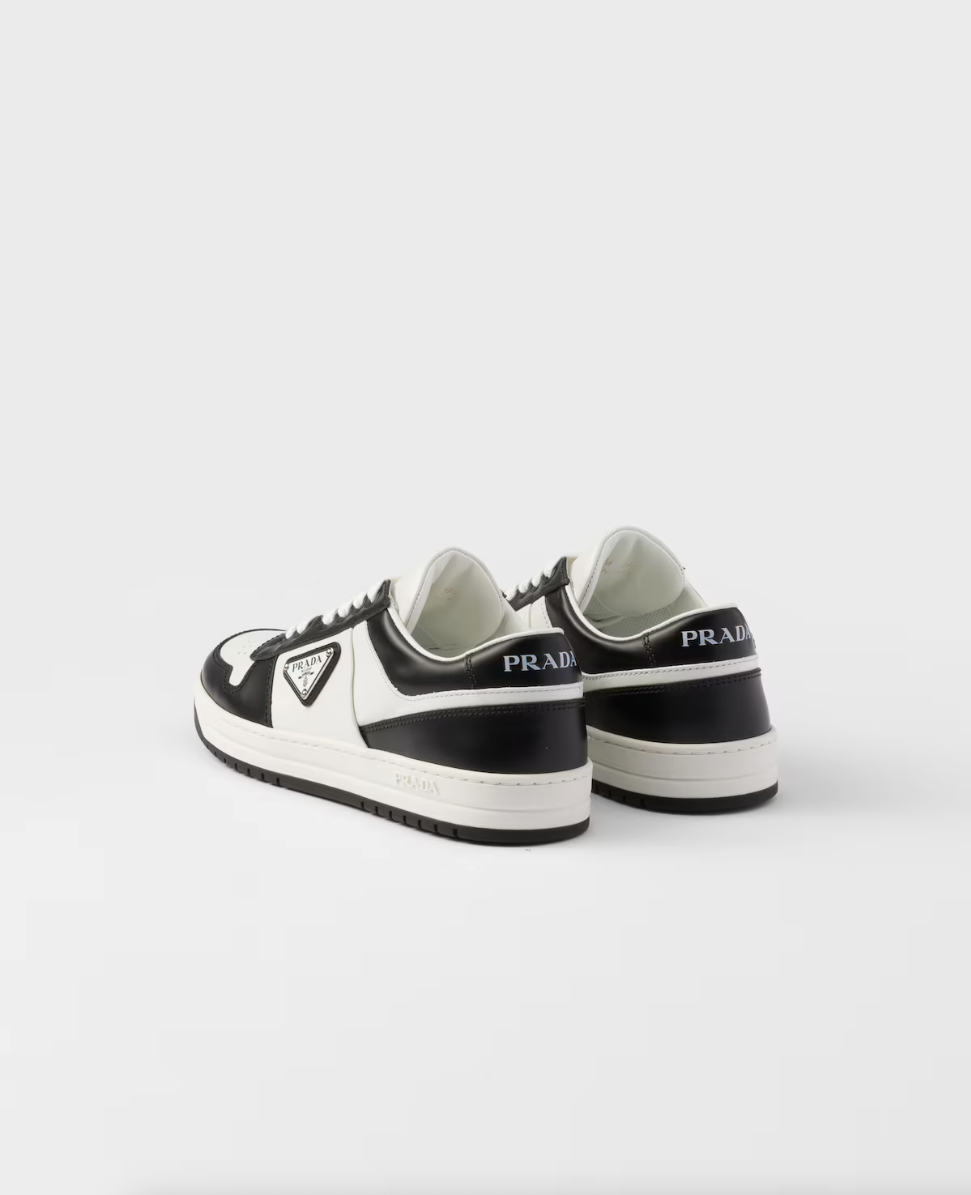 Sneakers Downtown in pelle traforata bianco/nero