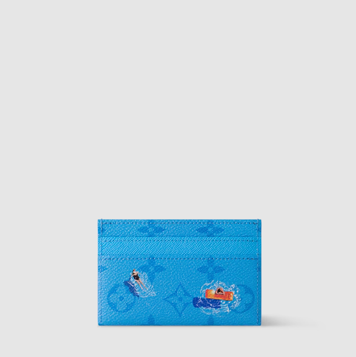 Double credit card holder Blue Lagoon