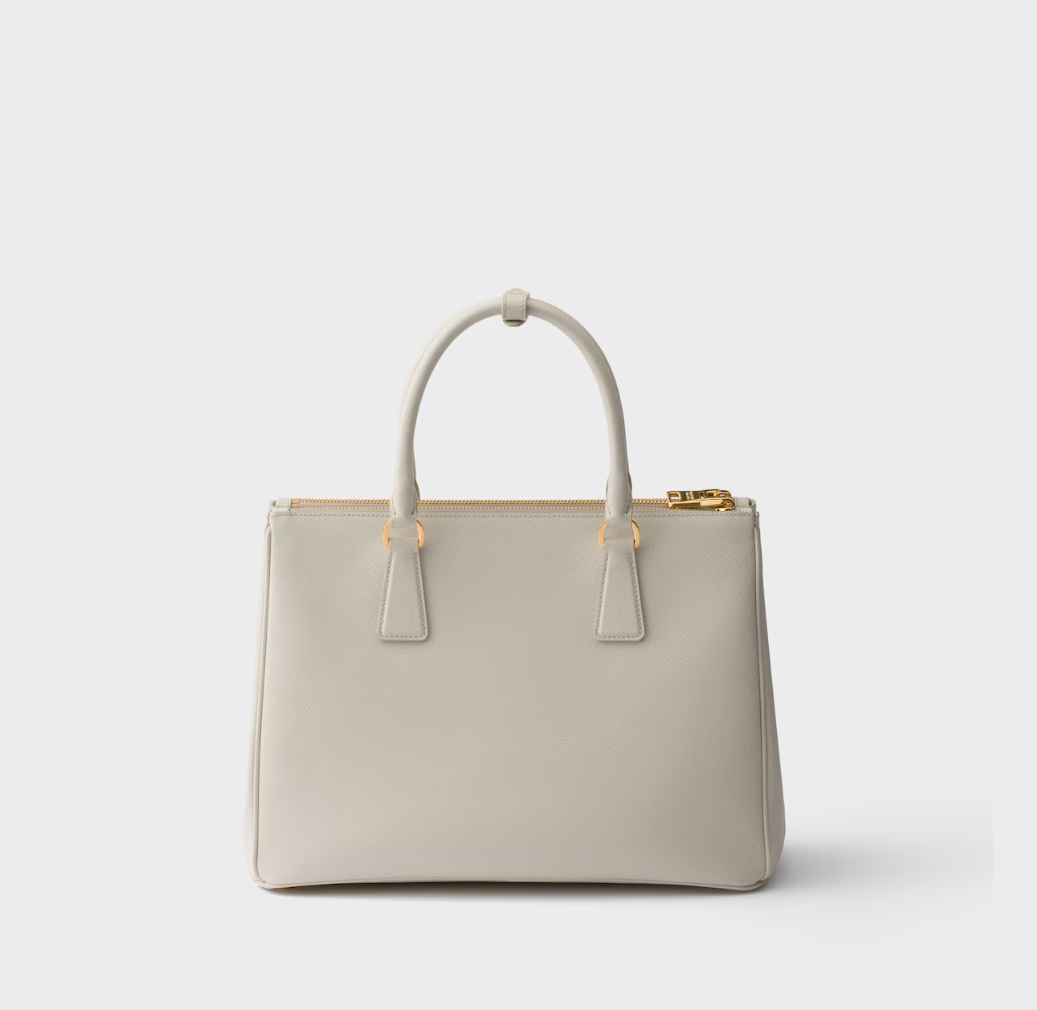 Large Saffiano Galleria Bag in white
