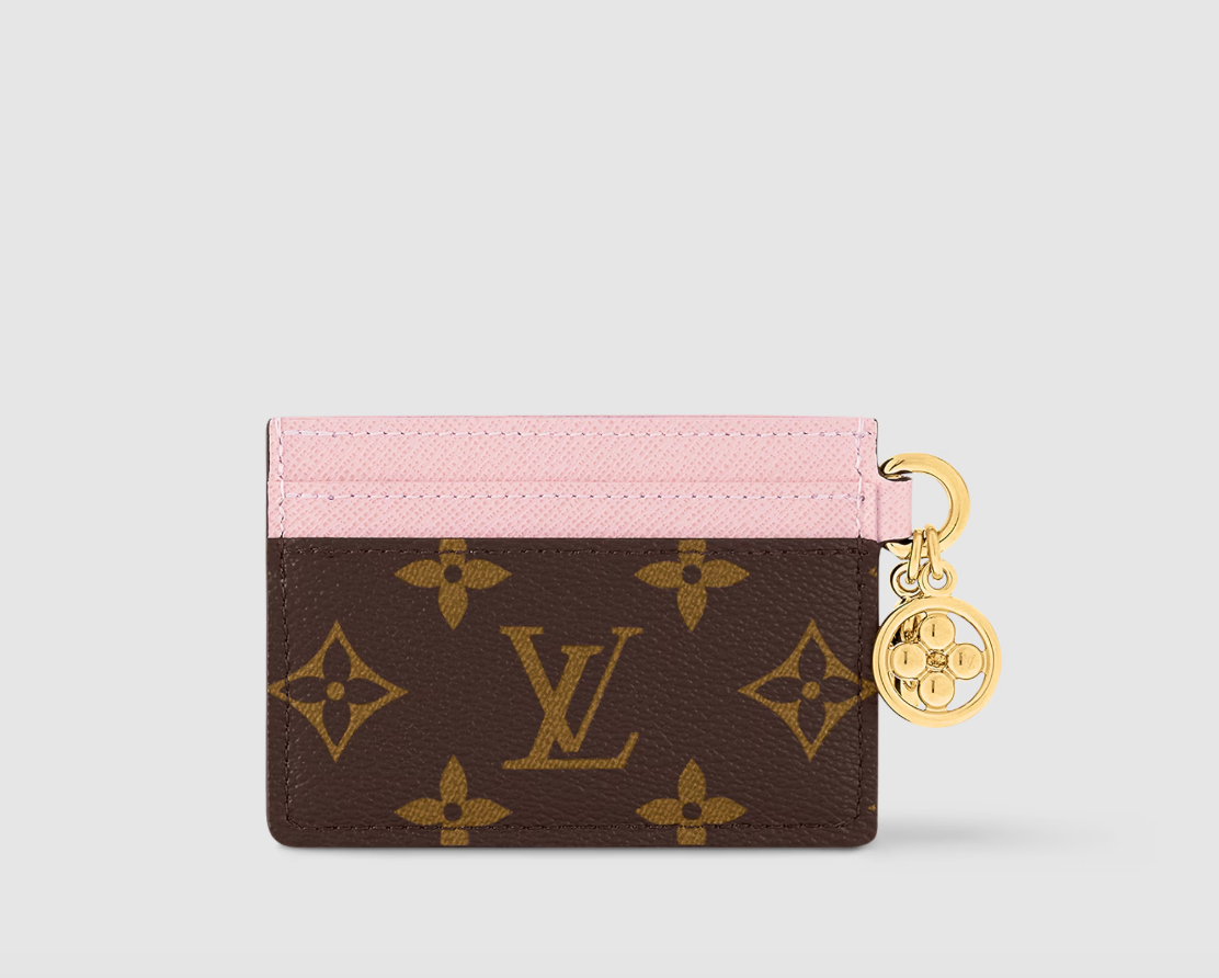 Charms Card Holder Monogram Rose Ballerine