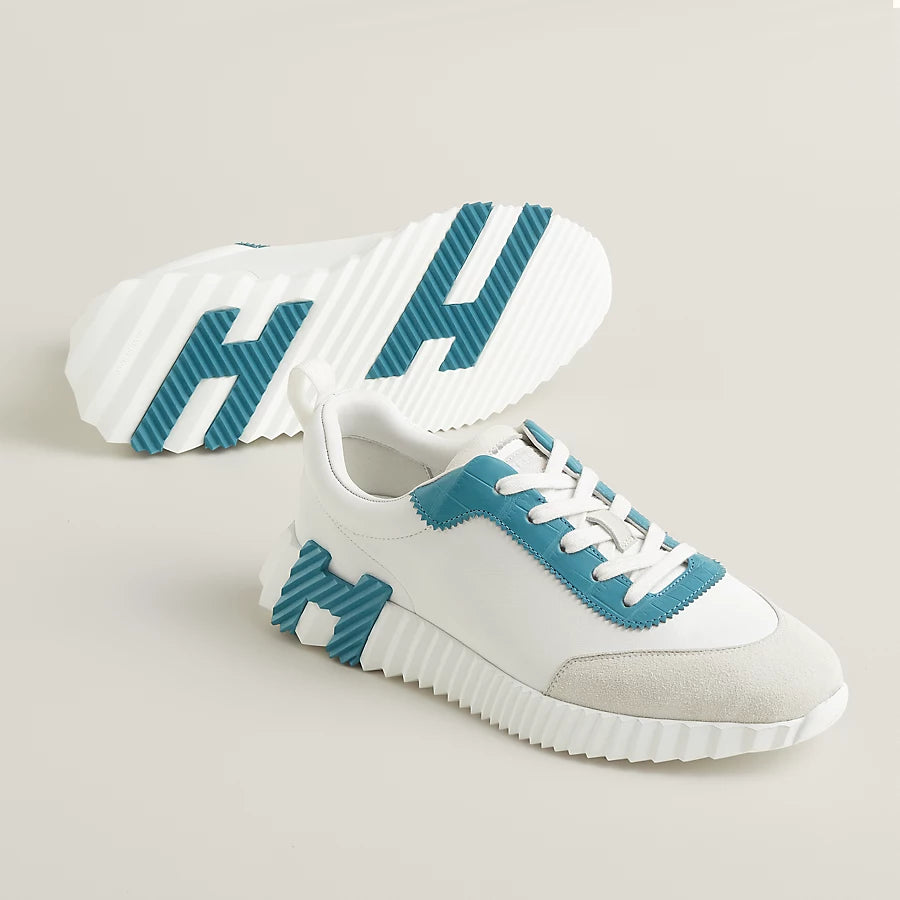 Bouncing Sneaker White/Mineral Blue