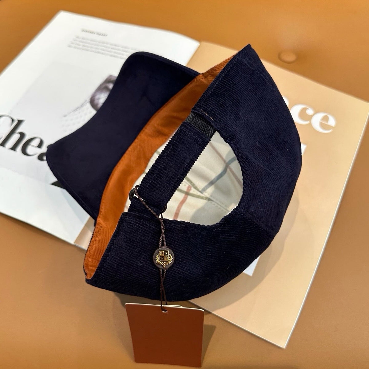 Cappellino da baseball invernale in velluto Blue Navy