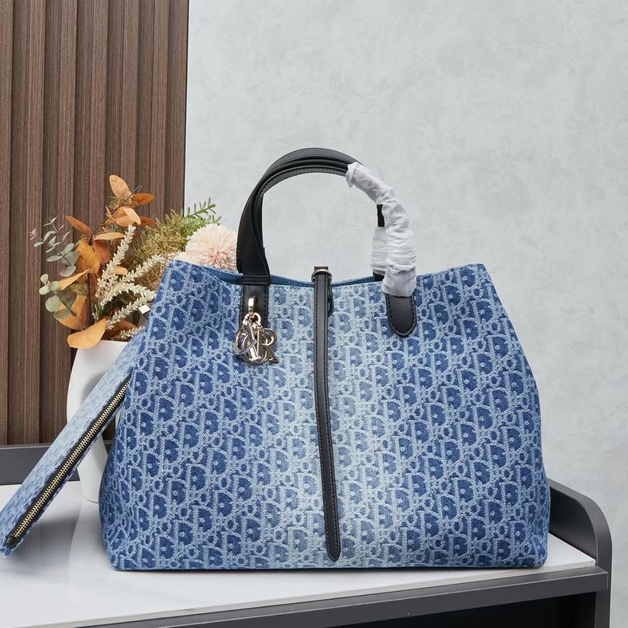 Medium Toujours Oblique Denim Bag